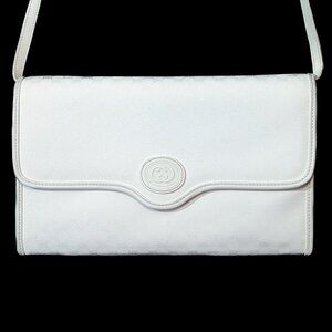 Gucci Micro GG White Shoulder Bag / Convertible Clutch – Vintage Italy
